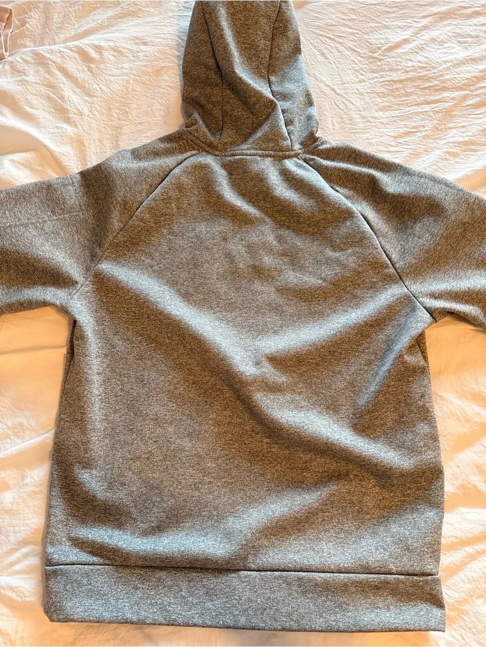 Nike Gray Heather Pullover Hoodie with Black Swoosh